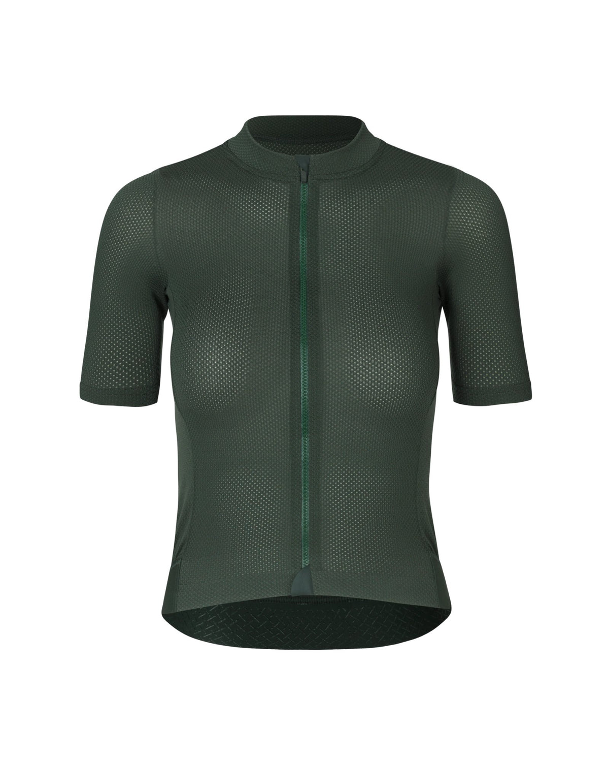 Maillot Pas Normal Studios Solitude Mesh en Dark Green, vista frontal de estudio #Color_Dark Green