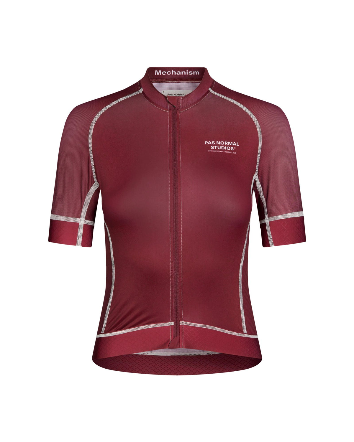 Maillot Corto Mujer Pas Normal Studios Mechanism en Burgundy, bodegón frontal #Color_Burgundy