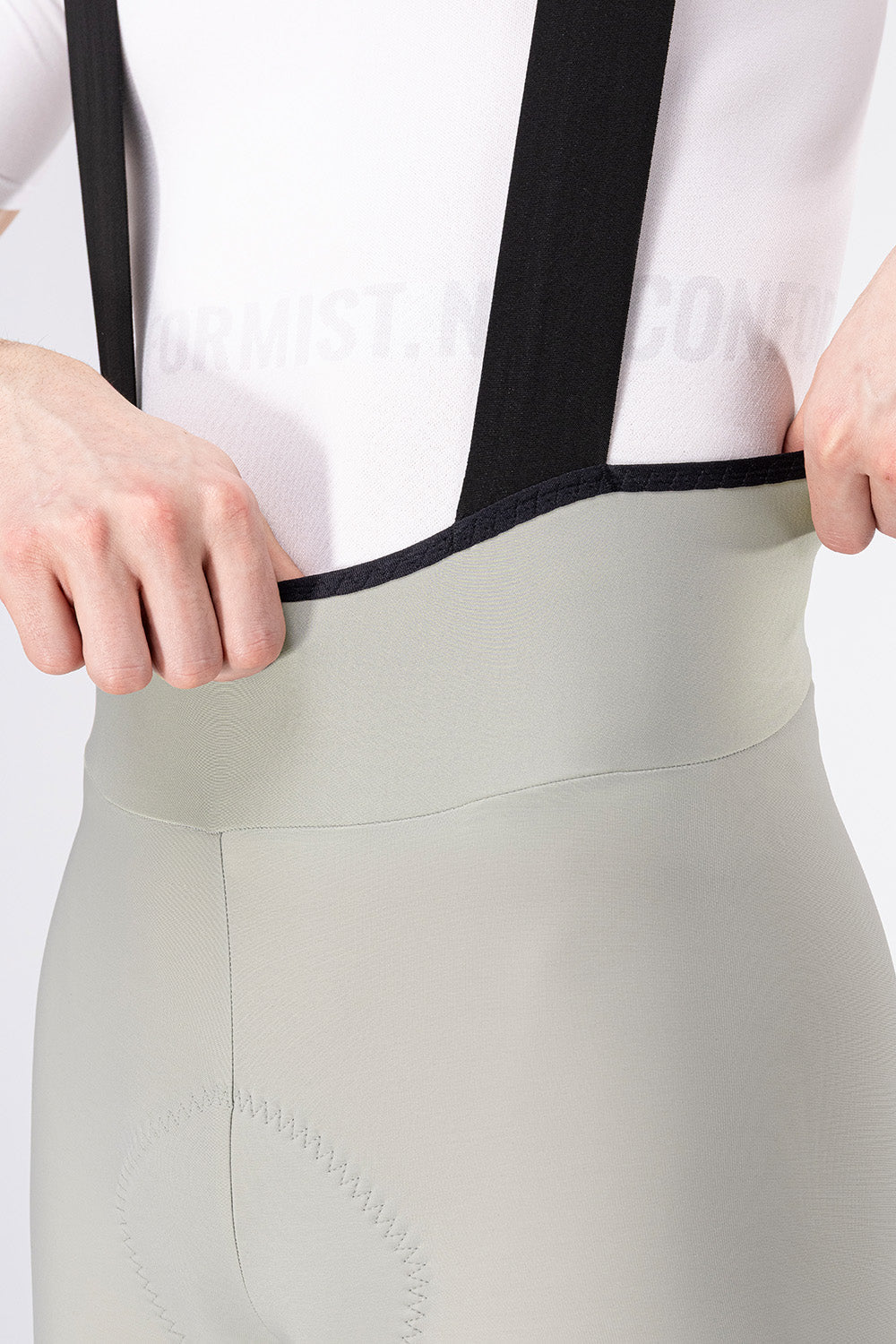 Culotte Corto Gobik Artic Stride en Tapioca Leek, detalle de la cintura #Color_Tapioca Leek
