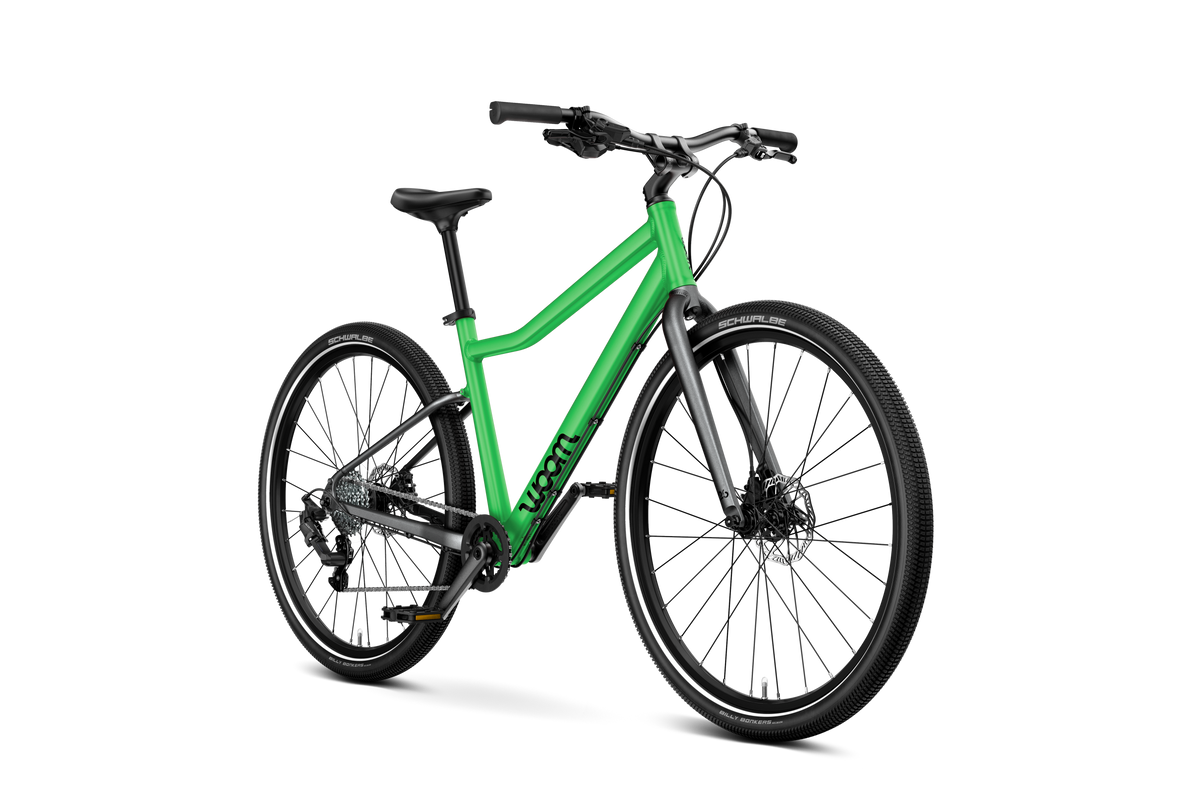 Bicicleta infantil woom EXPLORE 6 en Verde jungla, perspectiva #Color_Verde jungla