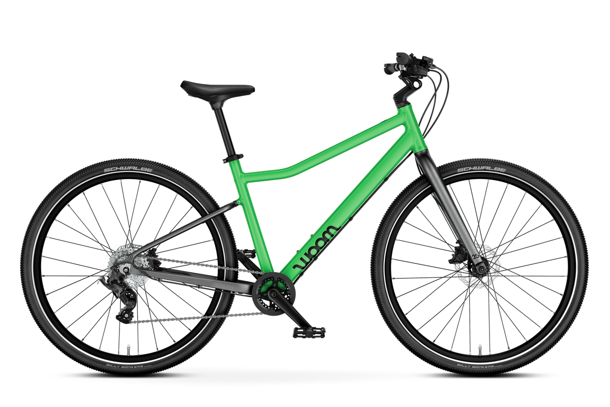 Bicicleta infantil woom EXPLORE 6 en Verde jungla, lateral #Color_Verde jungla