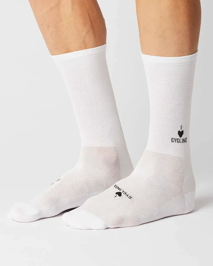 Calcetines Fingerscrossed CLASSIC ICONIC I LOVE CYCLING White