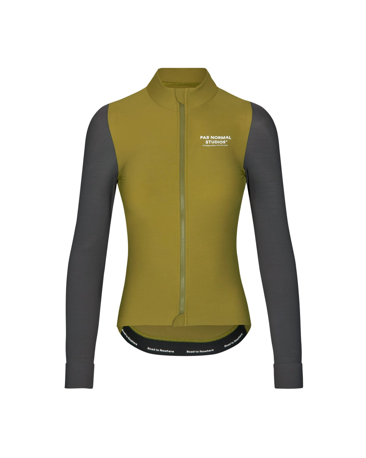 Maillot Largo Mujer Pas Normal Studios Mechanism en Deep Grey / Green, vista frontal #Color_Deep Grey / Green