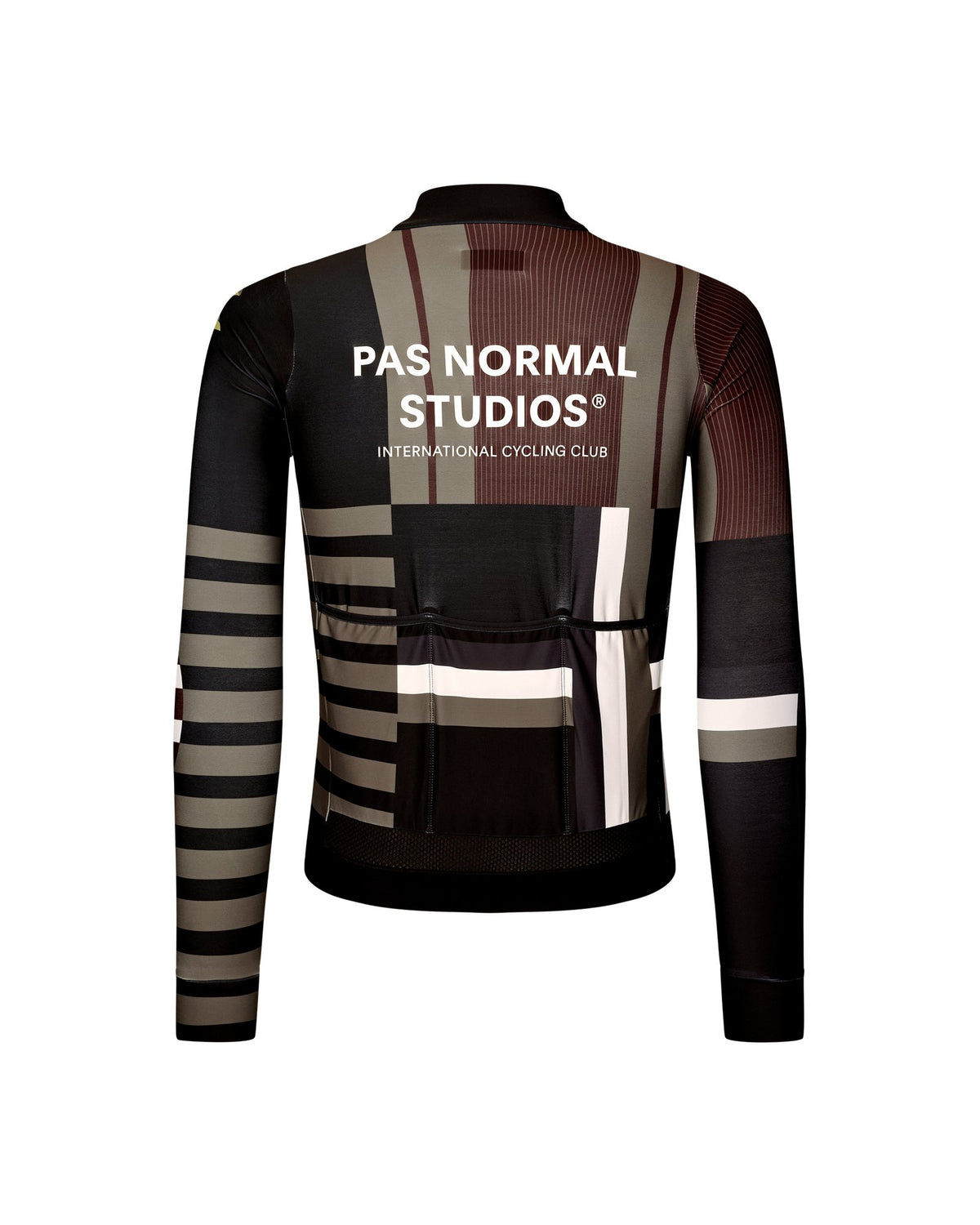 Maillot Largo Pas Normal Studios Mechanism en AOP International Dark Olive, vista trasera #Color_AOP International Dark Olive
