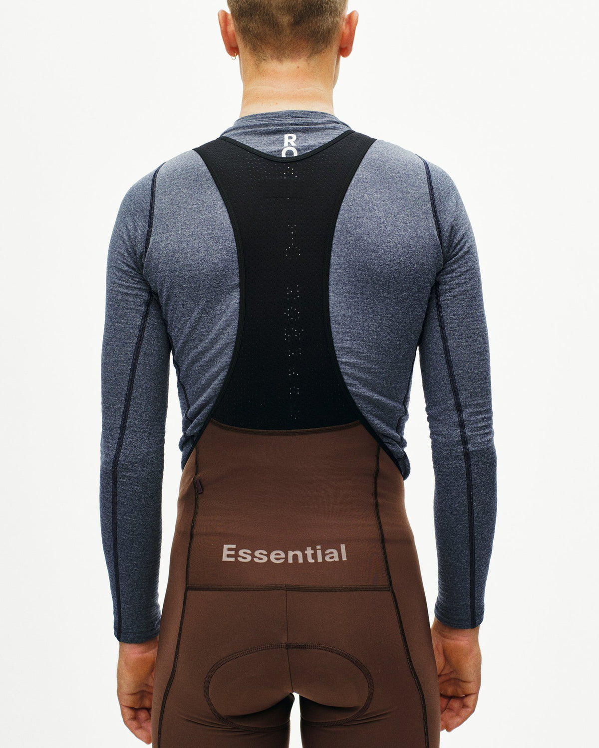 Culotte largo Pas Normal Studios Essential Thermal en Light Brown, llevado por el modelo, vista trasera #Color_Light Brown