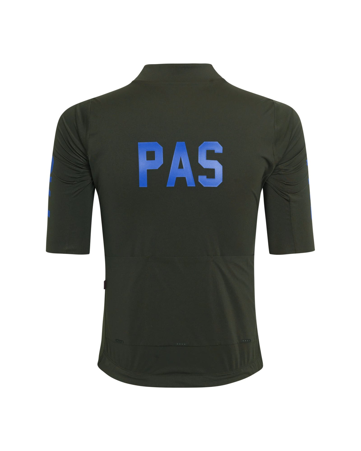 Maillot corto impermeable Pas Normal Studios PAS Mechanism Pro Rain en Dark Olive, vista trasera #Color_Dark Olive