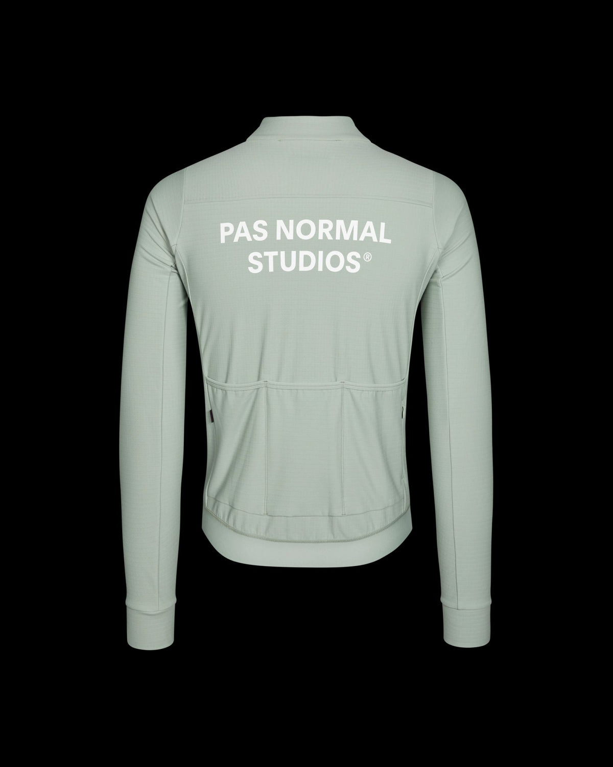 Maillot Largo Pas Normal Studios Essential en Celeste, producto plano, vista trasera sobre fondo #Color_Celeste