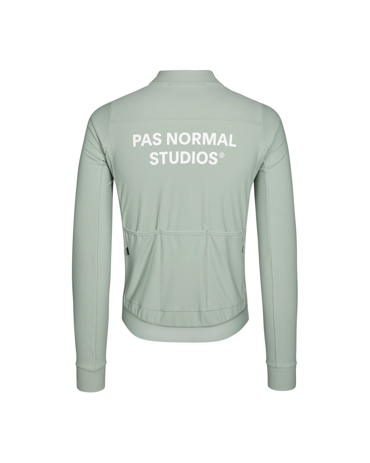 Maillot Largo Pas Normal Studios Essential en Celeste, producto plano, vista trasera sobre fondo #Color_Celeste