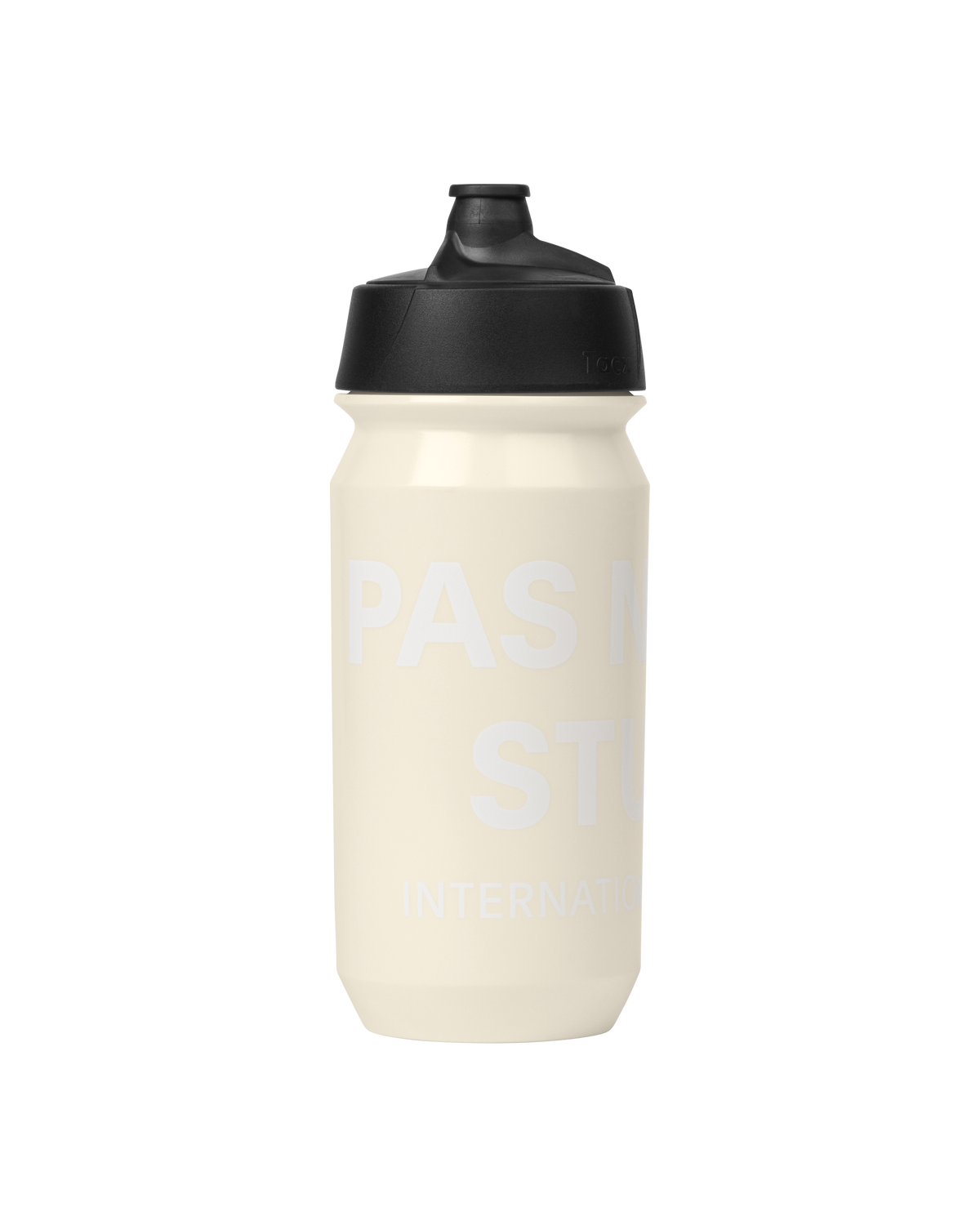 Off White Essential Logo Bidon bottle with black cap and white logo print #Color_Off White