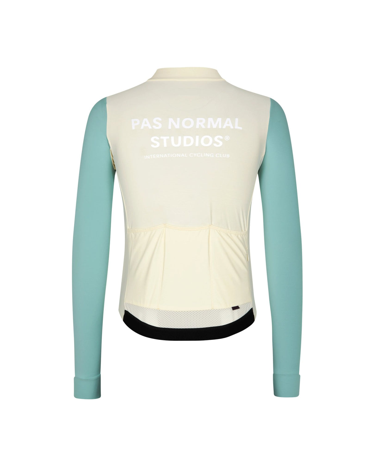Maillot Largo Pas Normal Studios Mechanism en Off-White / Light Teal, vista trasera #Color_Off-White / Light Teal