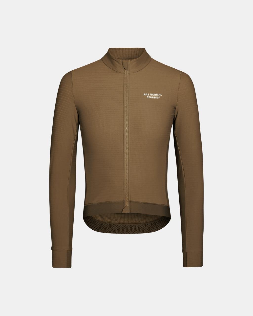 Maillot Largo Pas Normal Studios Essential en Ash Brown, producto plano sobre fondo #Color_Ash Brown