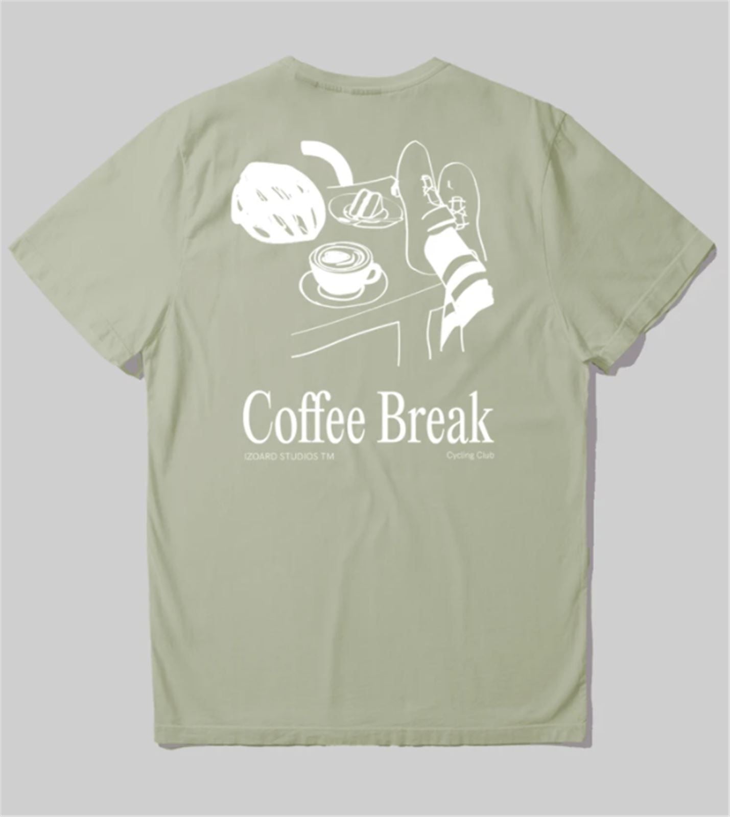 Izoard Coffee Break green T-shirt