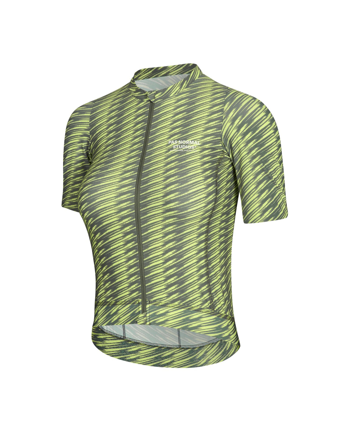Maillot Mujer Pas Normal Studios Solitude en Dark Moss / Lime Green, vista frontal alternativa #Color_Dark Moss / Lime Green