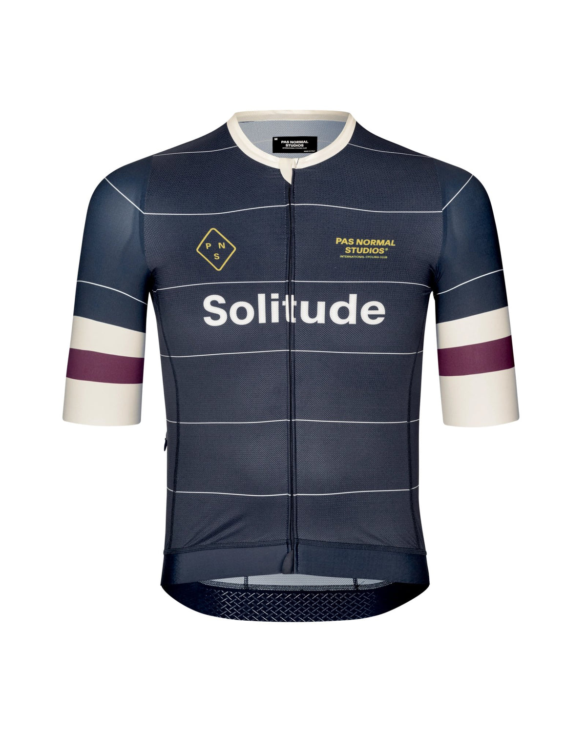 Maillot corto Pas Normal Studios Solitude Late Drop en Navy, vista frontal #Color_Navy