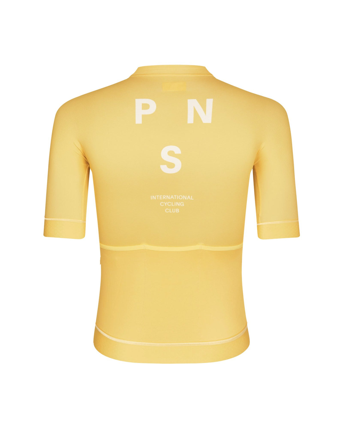 Maillot Corto Pas Normal Studios Mechanism en Dusty Yellow, producto plano por detrás #Color_Dusty Yellow