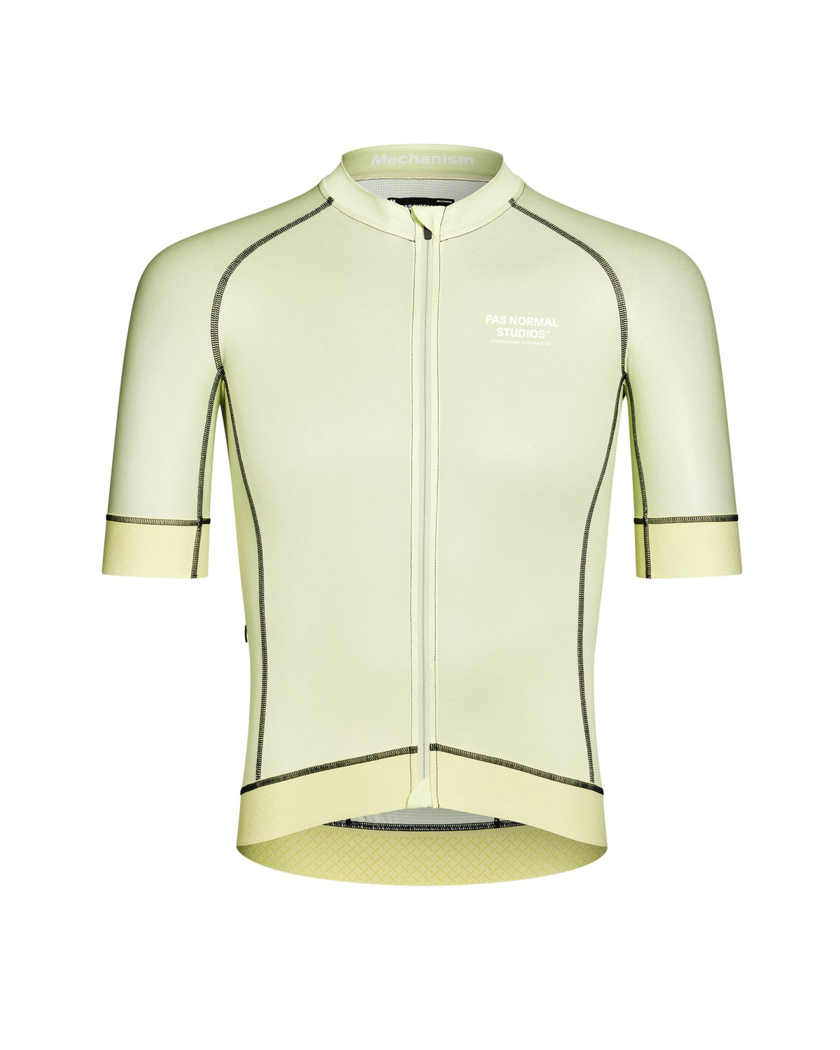 Maillot Corto Pas Normal Studios Mechanism en Dusty Lime, producto plano sobre fondo #Color_Dusty Lime