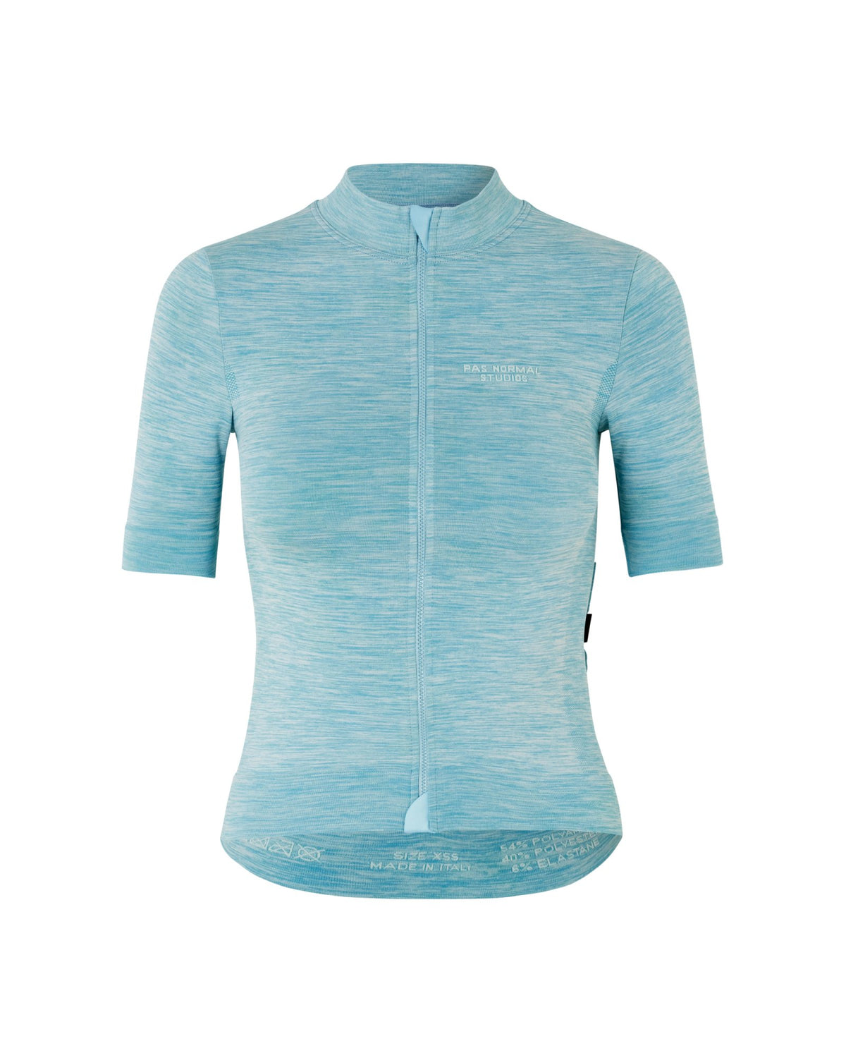 Maillot corto de mujer Pas Normal Studios Escapism Knit en Blue, vista frontal #Color_Blue