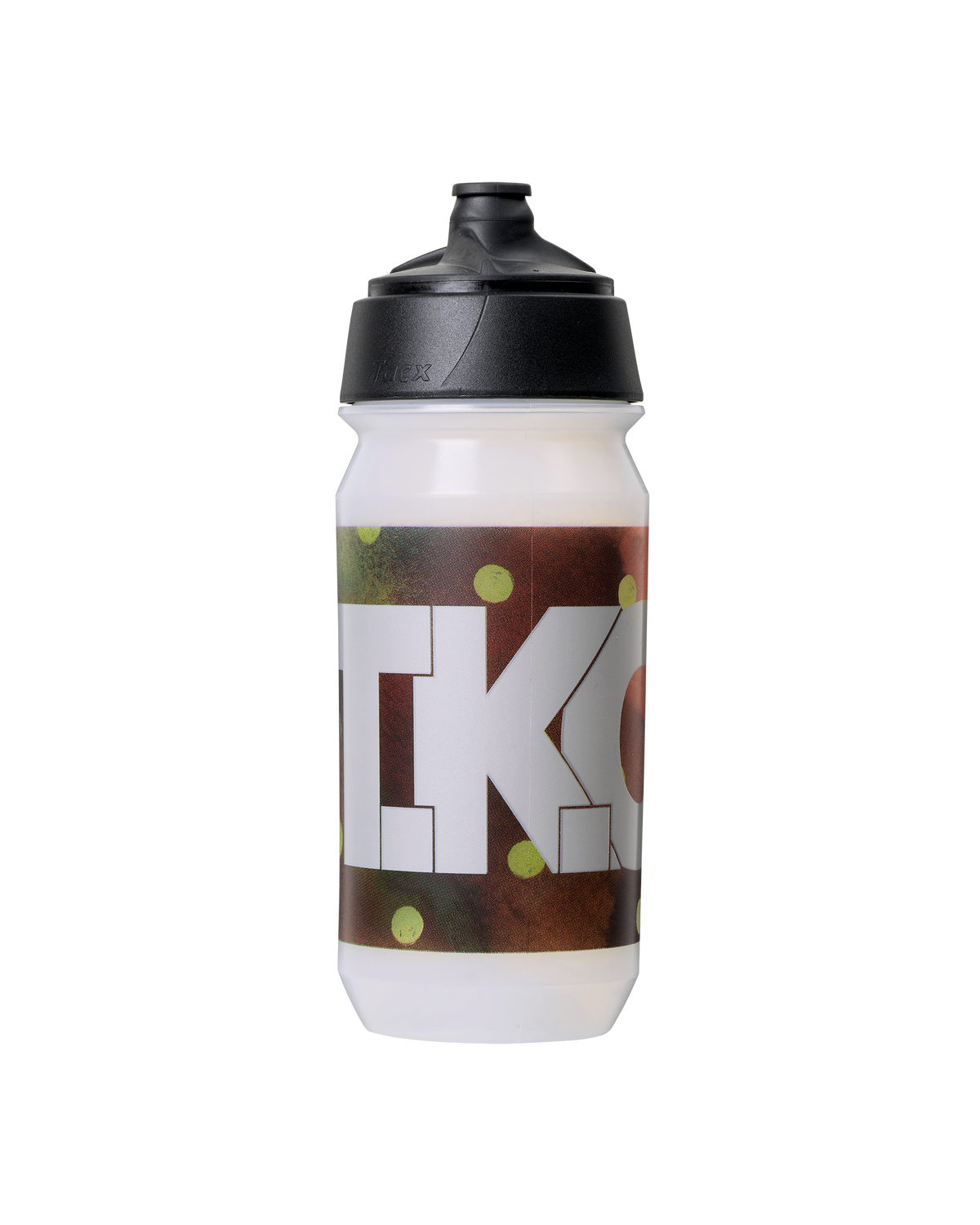 Brown T.K.O. Bidon cycling bottle with camouflage pattern and white T.K.O. logo #Color_T.K.O. Brown