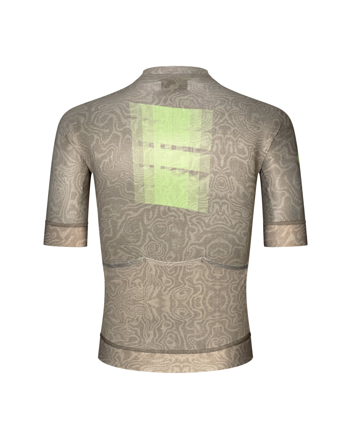 Maillot Corto Pas Normal Studios Mechanism Logo en AOP RTN Earth, producto plano por detrás #Color_AOP RTN Earth