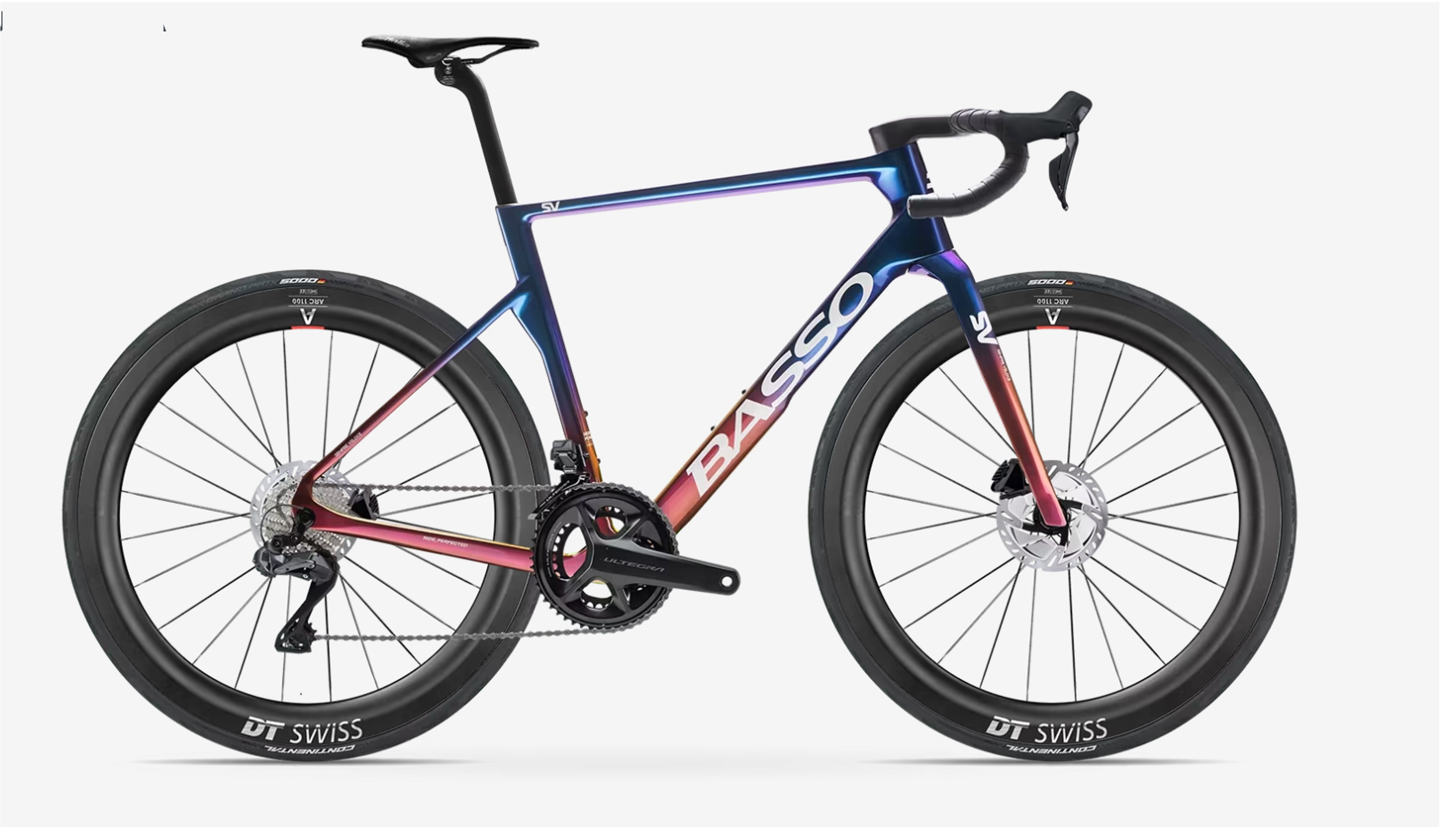 Basso SV bicycle with Shimano Dura Ace Di2+ and DT Swiss ARC 1100 Dicut DB wheels