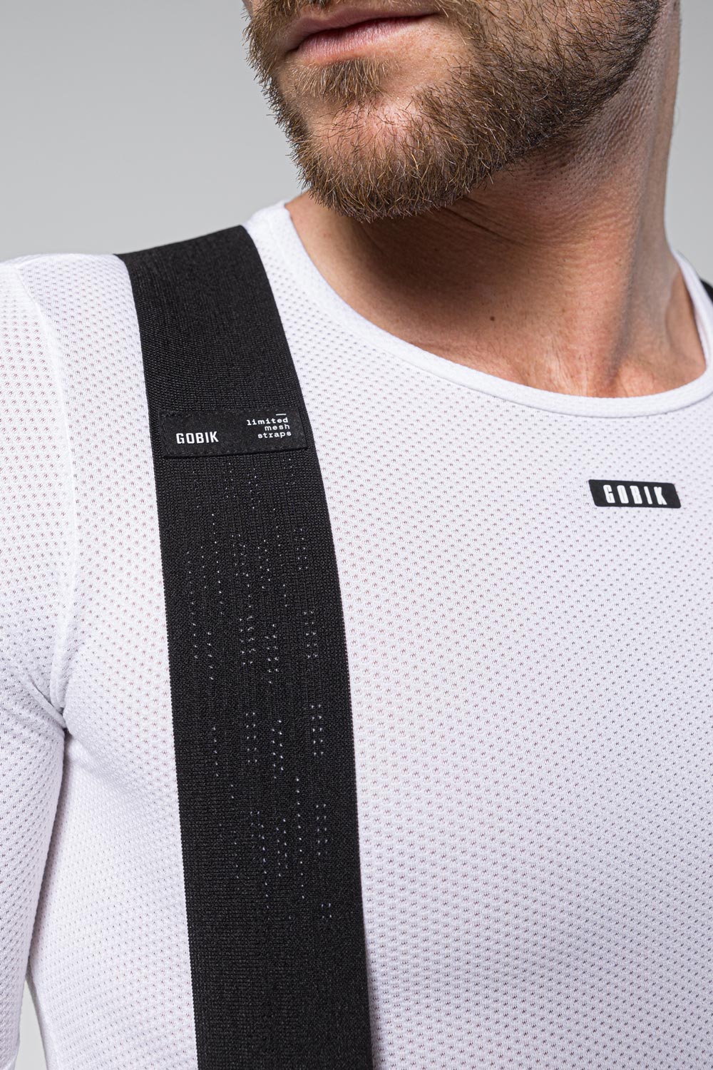 Culotte Corto Gobik Limited 6.0 en Black, detalle del tejido del tirante #Color_Black