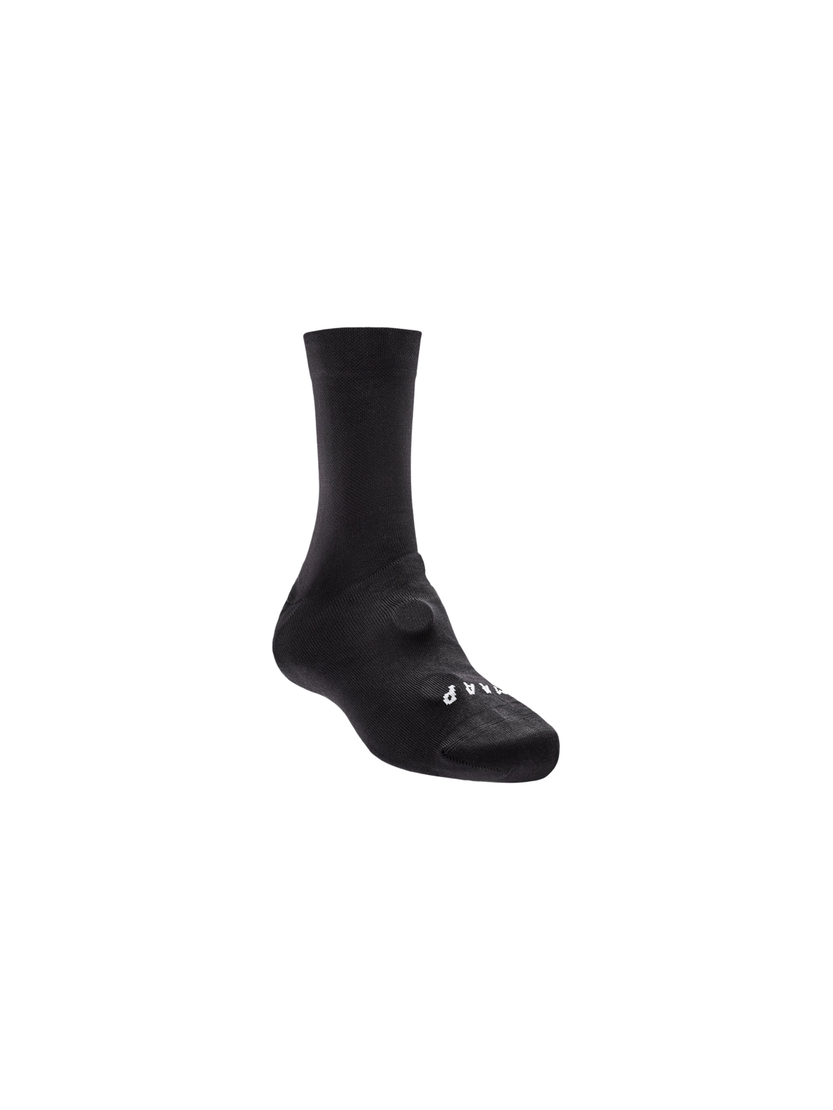 Cubrezapatillas MAAP Knitted Oversock en Black, producto plano sobre fondo #Color_Black