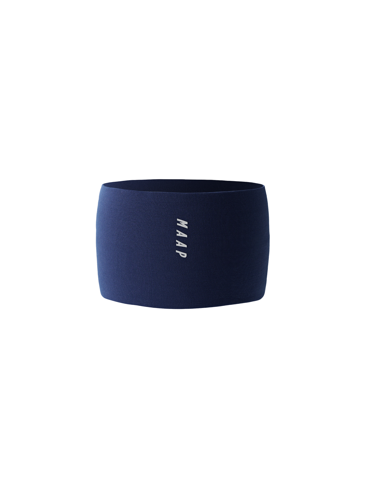 Diadema MAAP Thermal Wool Headband en Navy, producto plano sobre fondo #Color_Navy