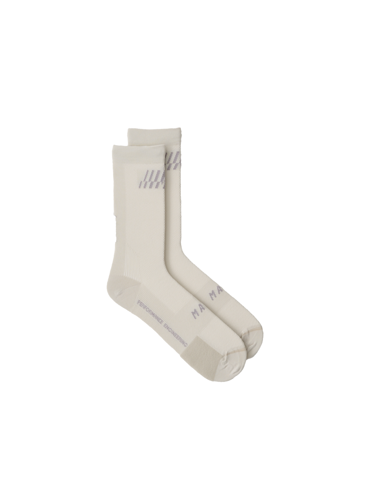 Calcetines MAAP Aerate Sock en Fog, producto plano sobre fondo #Color_Fog