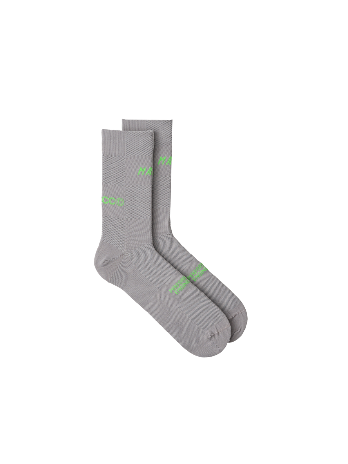 Calcetines MAAP Blur Sock en Grey, producto plano sobre fondo #Color_Grey