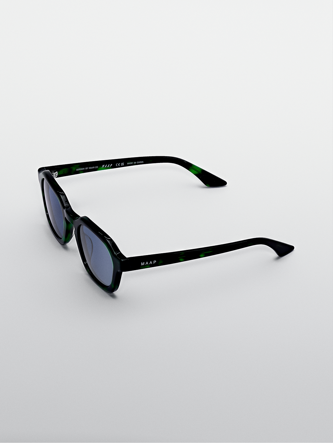 Gafas MAAP Gerson Sunglasses en Green Tortoise, vista frontal #Color_Green Tortoise
