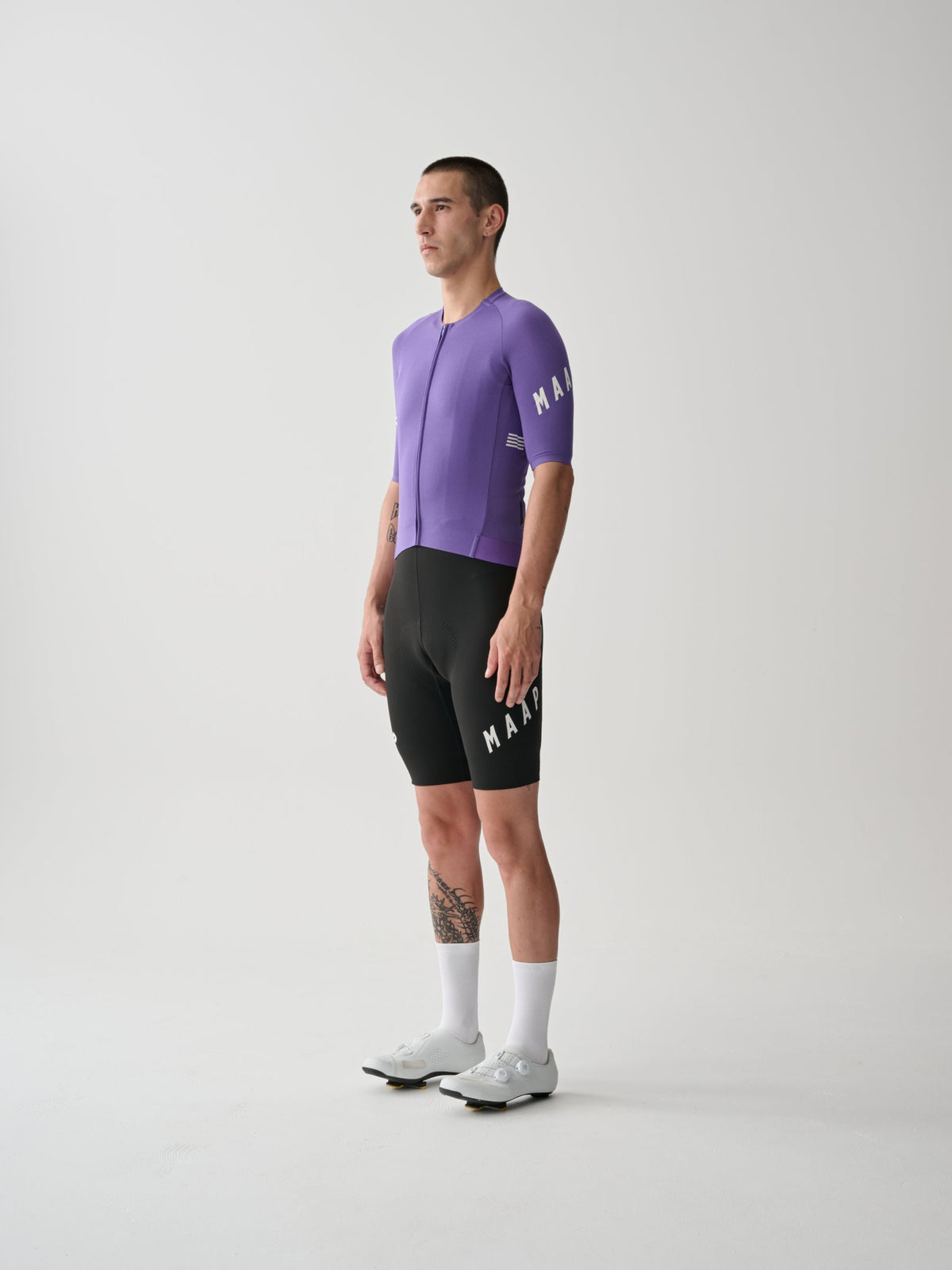 Culotte corto MAAP Aeon Bib Short en Black/White, imagen principal #Color_Black/White