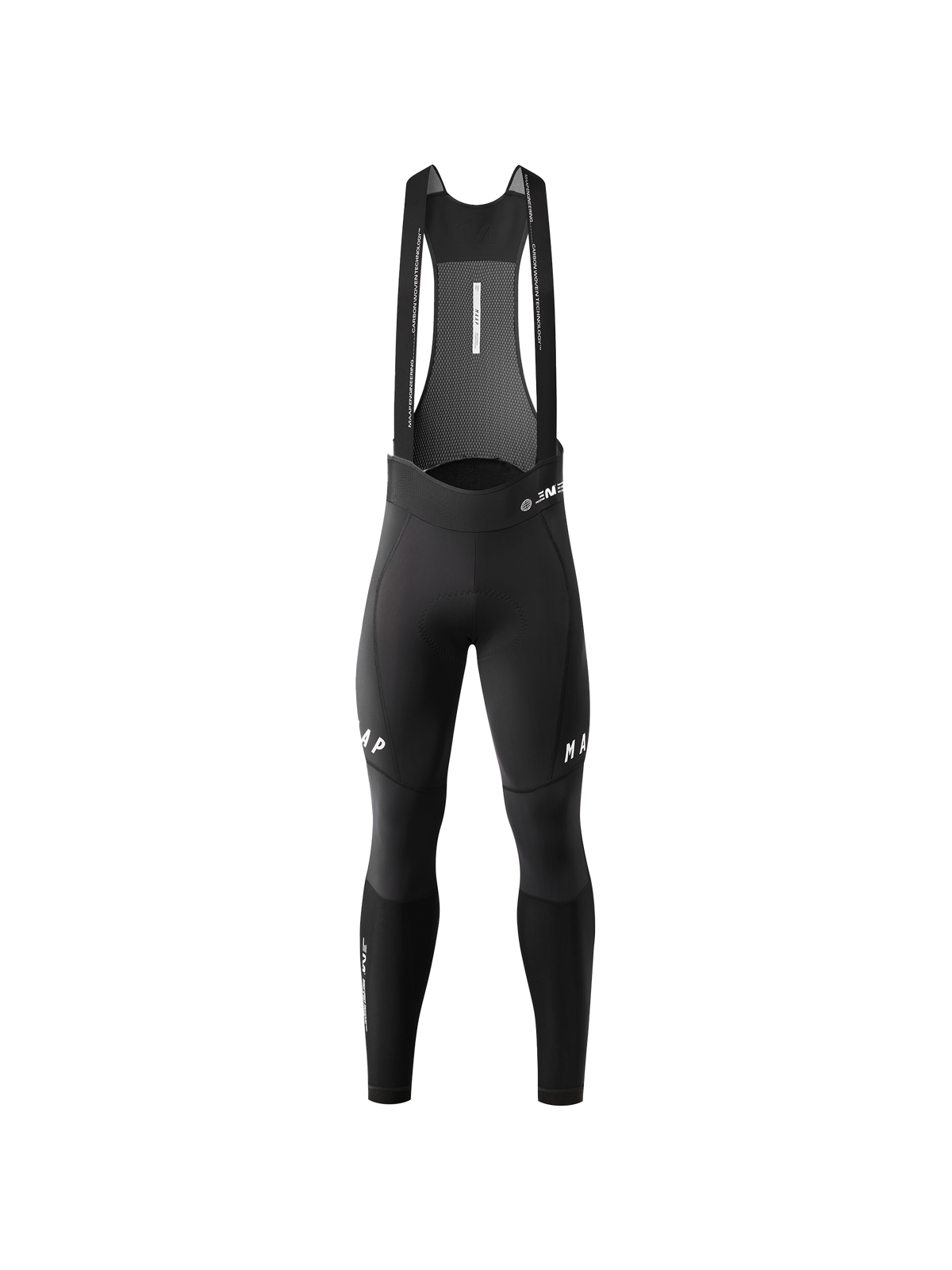 Culotte largo MAAP Apex Deep Winter Tight 2.0 en Black, producto plano sobre fondo #Color_Black