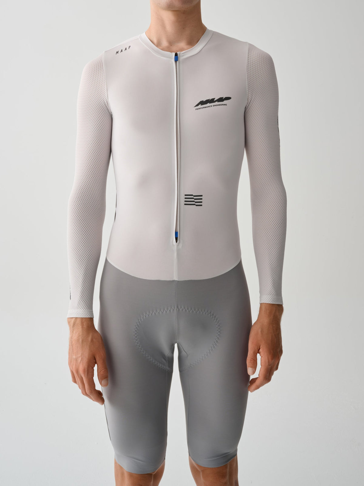 Mono de competición MAAP Eclipse Pro LS Race Suit en Antarctica/Titanium, vista trasera #Color_Antarctica/Titanium