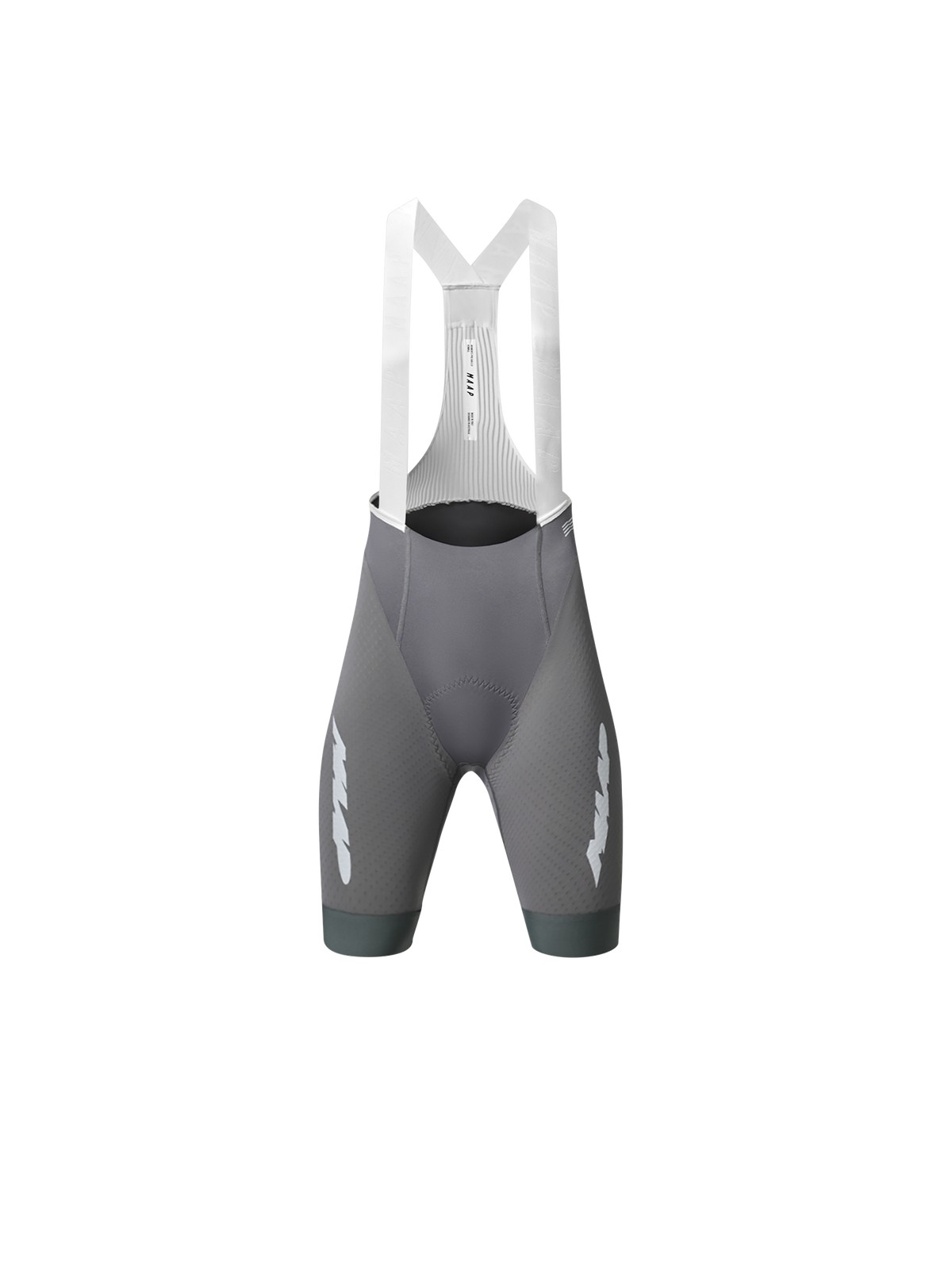 Culotte corto de mujer MAAP Eclipse Pro Bib 2.0 en Dark Shadow, producto plano sobre fondo #Color_Dark Shadow