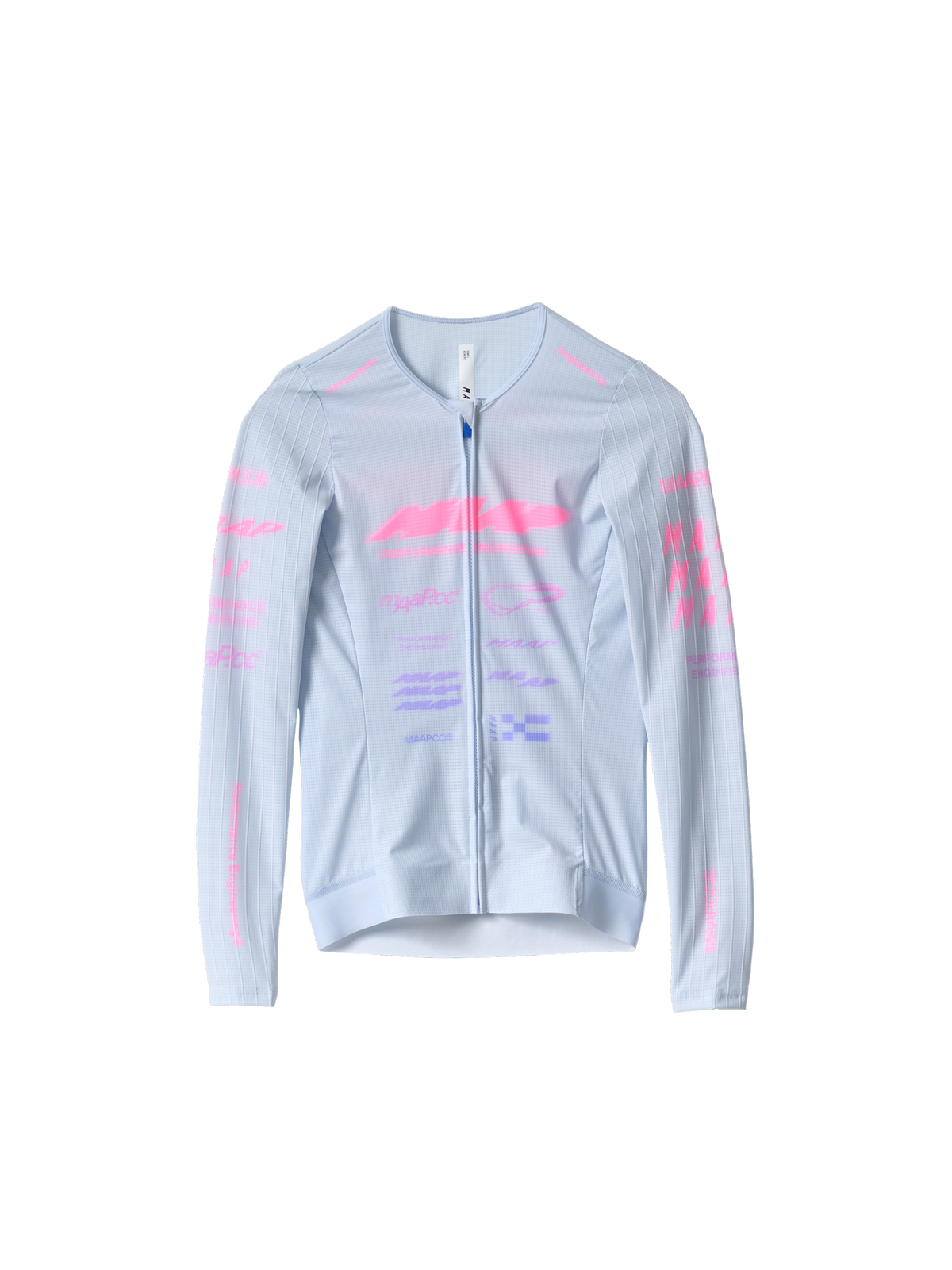 Maillot de mujer MAAP Beta Pro Aero LS Jersey en Xenon Purple, producto plano sobre fondo #Color_Xenon Purple