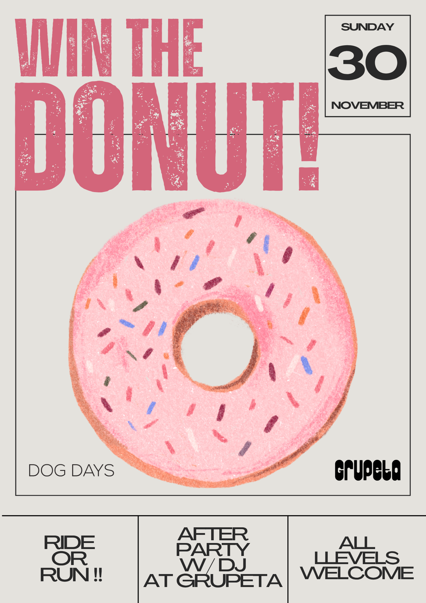 WIN THE DONUT!! – Ride, Run & Party | 30 Noviembre