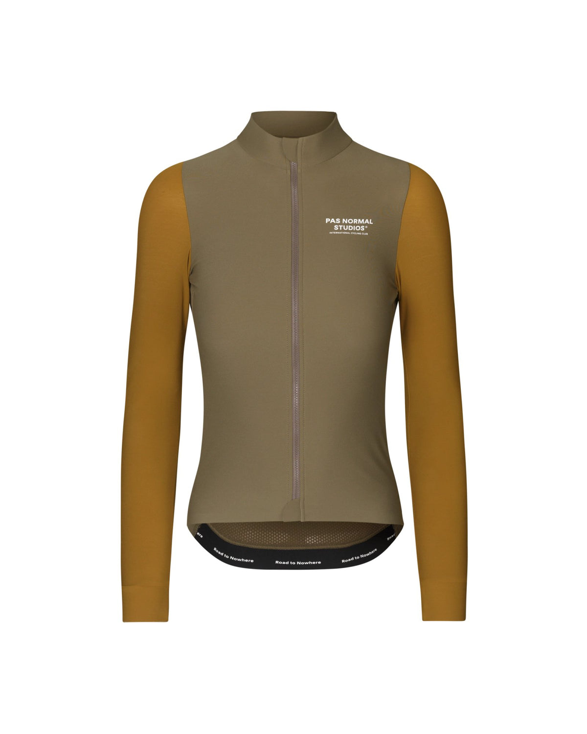 Maillot Largo Mujer Pas Normal Studios Mechanism en Brown Olive, vista frontal #Color_Brown Olive