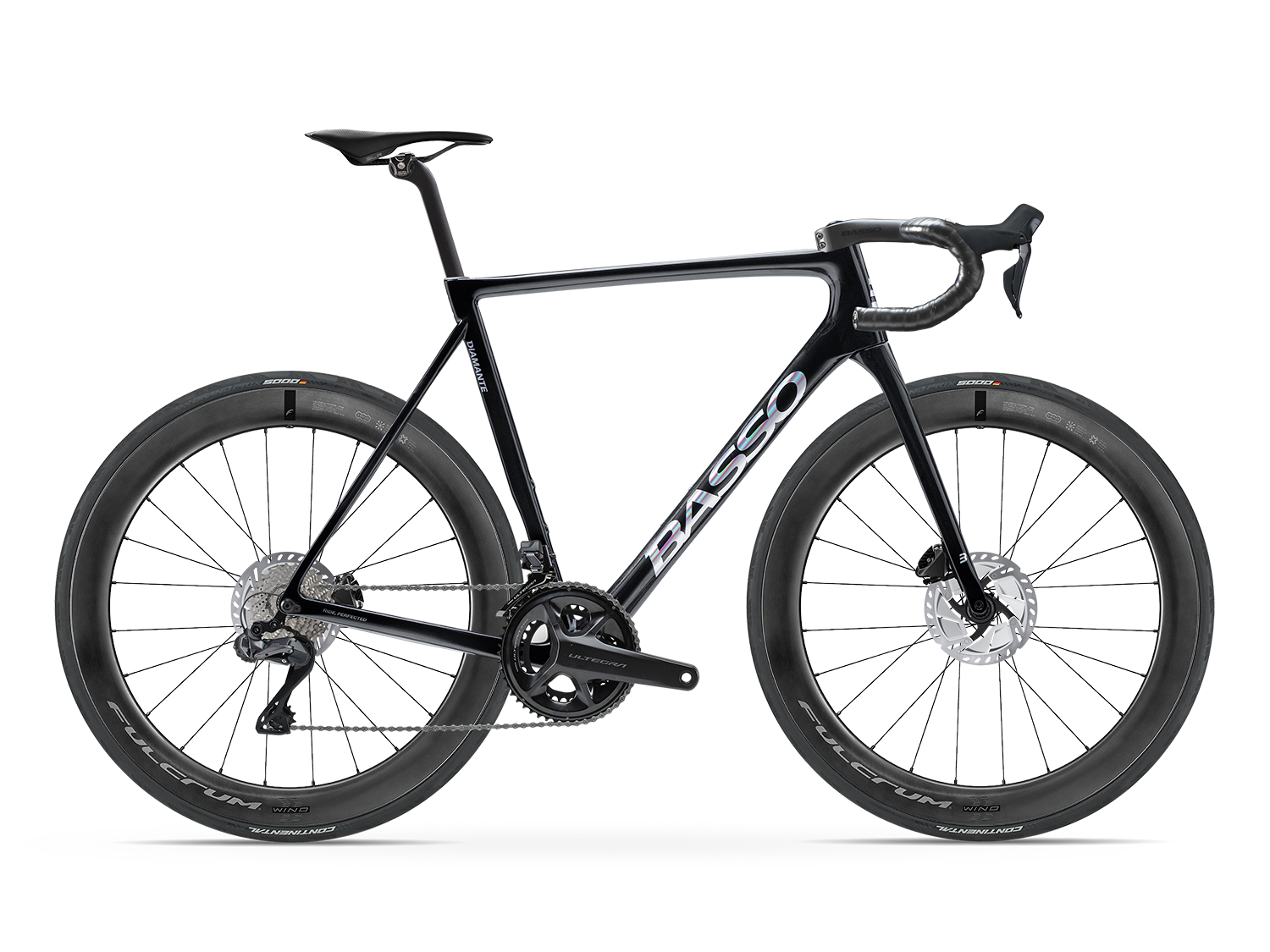 Bicicleta Basso Diamante Ultegra 8170 Di2 Prism con ruedas Fulcrum Wind 57 — render corregido