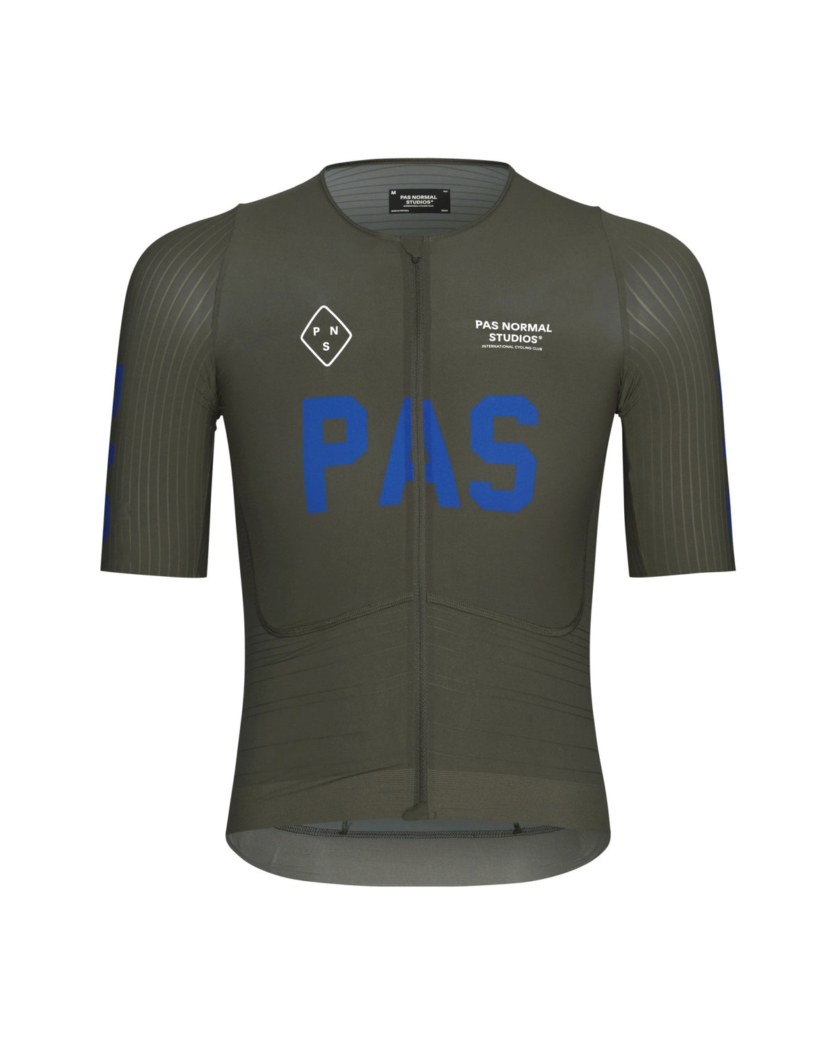 Maillot corto Pas Normal Studios PAS Mechanism Pro en Dark Olive, vista frontal #Color_Dark Olive
