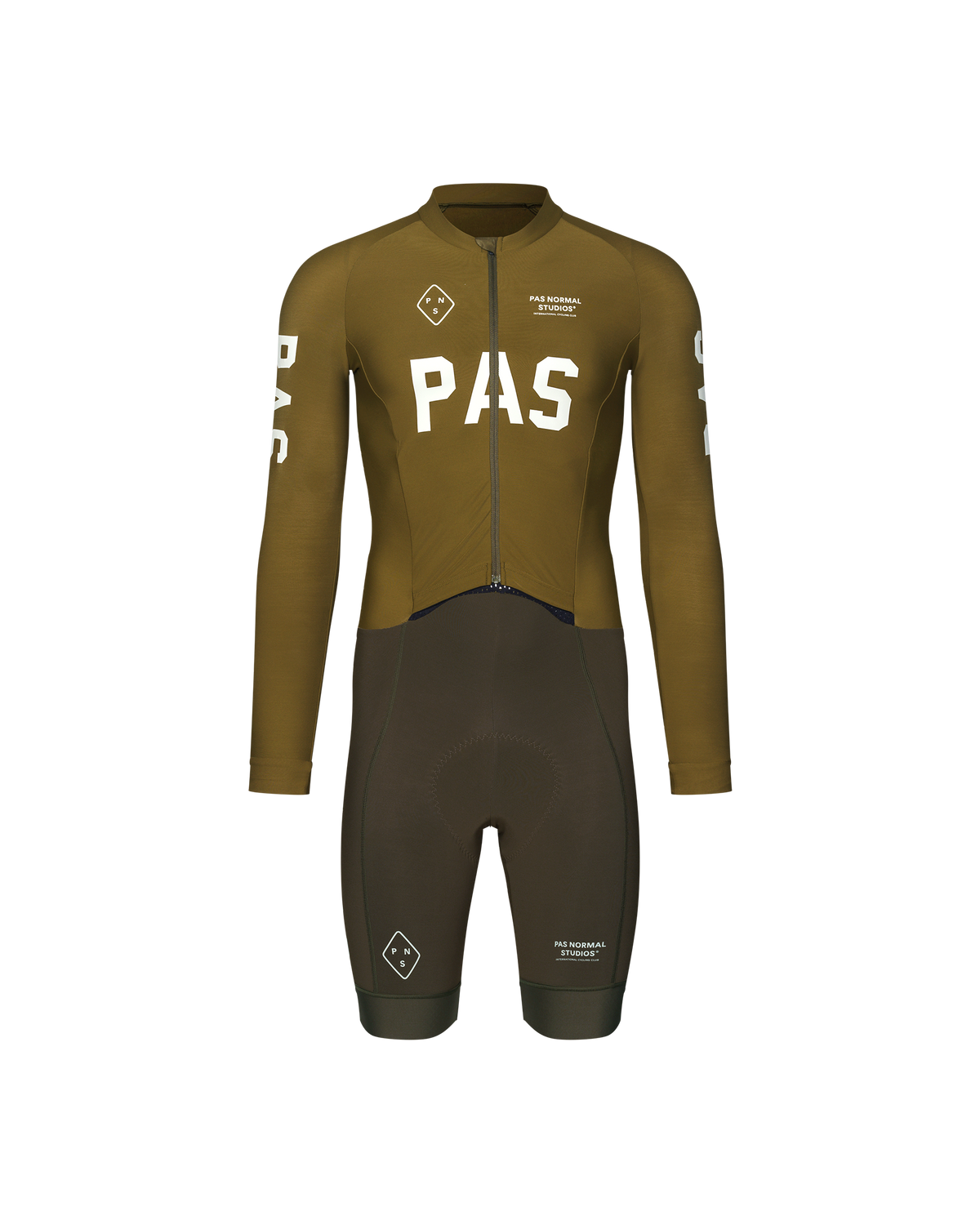 Mono Térmico Pas Normal Studios PAS Thermal Speedsuit en Moss Brown, vista frontal #Color_Moss Brown