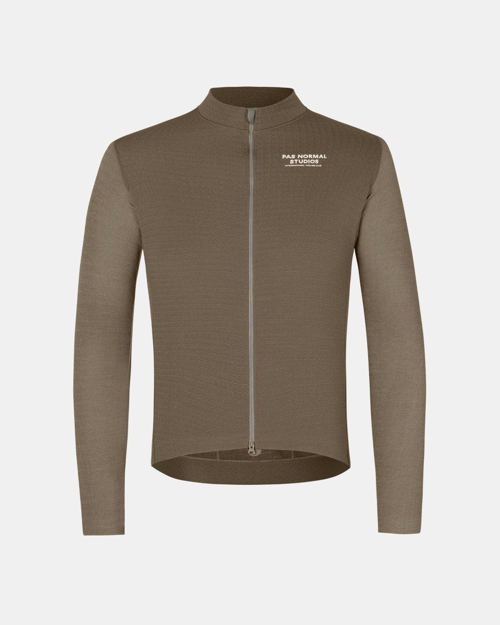 Maillot Largo Pas Normal Studios Escapism Wool en Dark Stone, producto plano sobre fondo #Color_Dark Stone