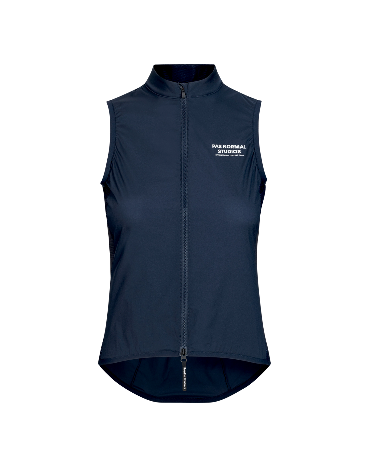 Chaleco Mujer Pas Normal Studios Mechanism Stow Away, vista frontal, color Navy #Color_Navy