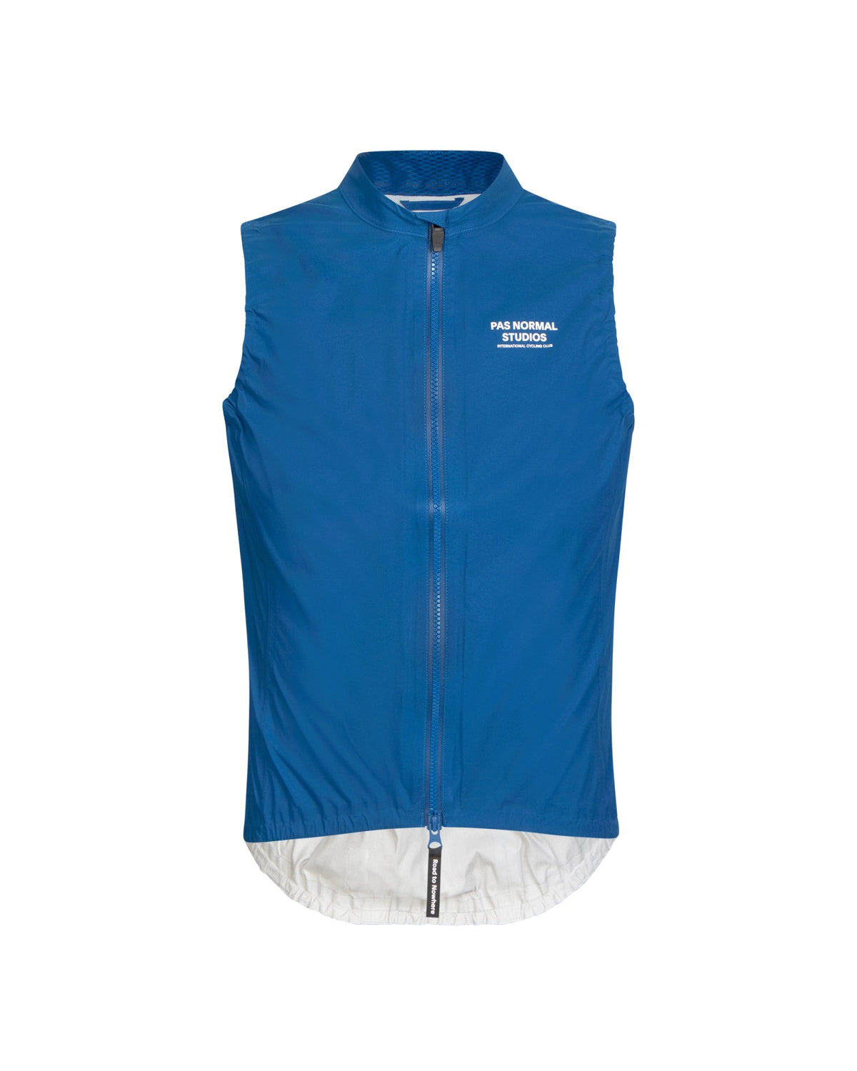 Chaleco impermeable Pas Normal Studios Mechanism Rain en Dark Blue, vista frontal #Color_Dark Blue