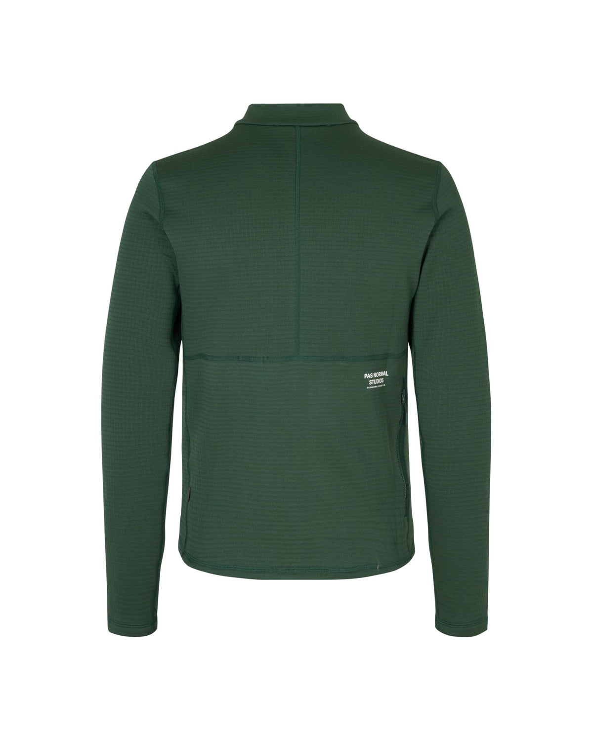 Chaqueta de forro polar Pas Normal Studios Escapism Performance Fleece en Petroleum, vista trasera #Color_Petroleum
