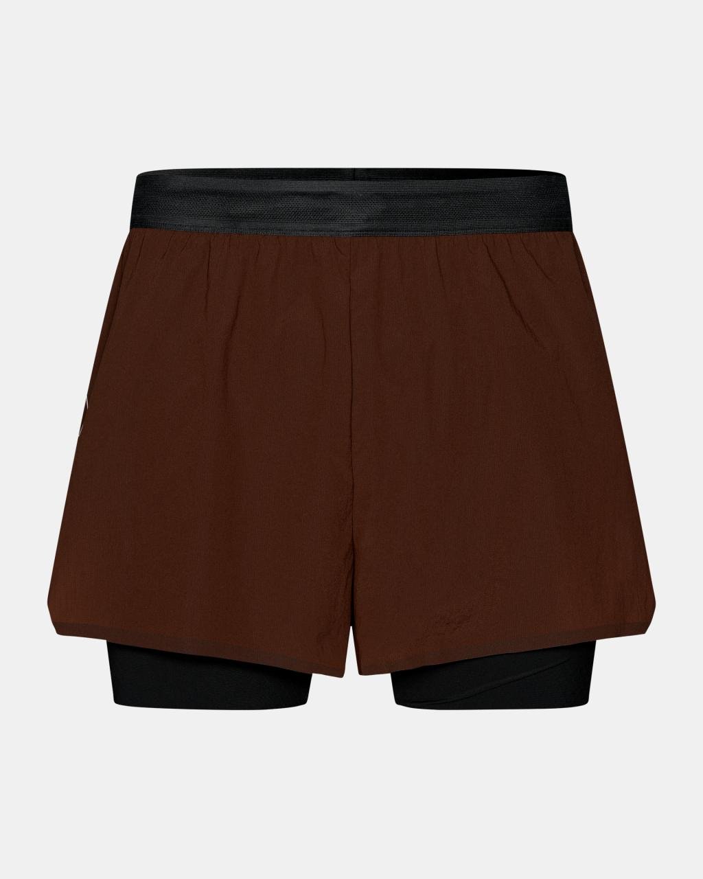 Pantalón Pas Normal Studios Balance 2-in-1 en Maroon Brown, vista frontal #Color_Maroon Brown