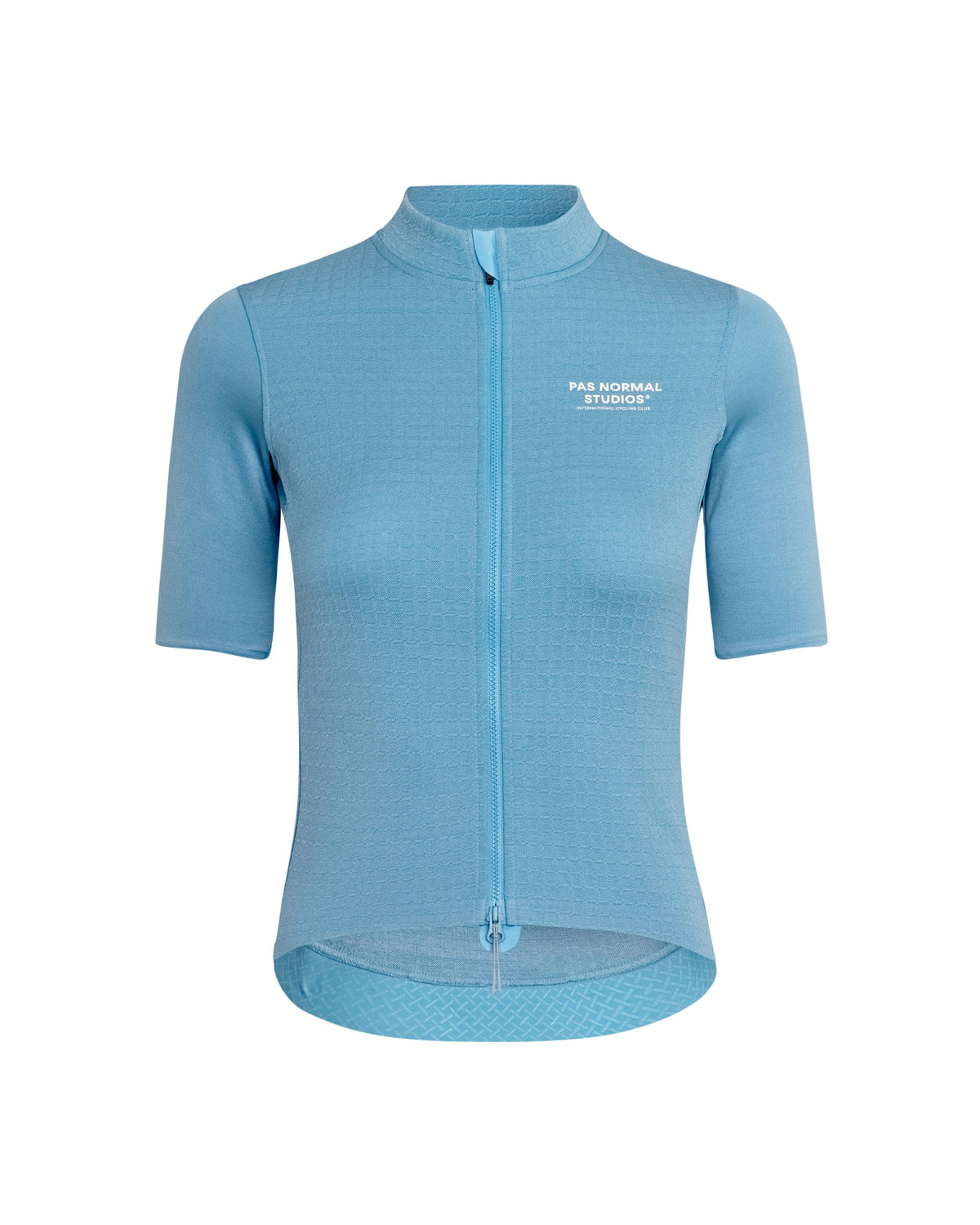 Maillot corto de mujer Pas Normal Studios Escapism Wool en Sky Blue, vista frontal #Color_Sky Blue