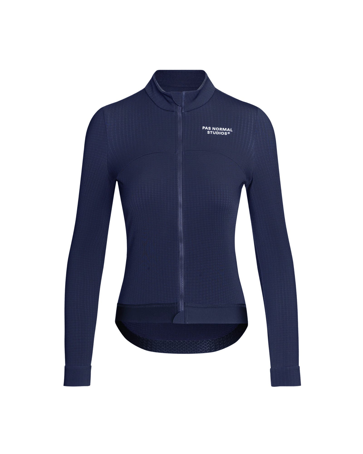 Maillot largo mujer Pas Normal Studios Essential en Navy, bodegón frontal #Color_Navy