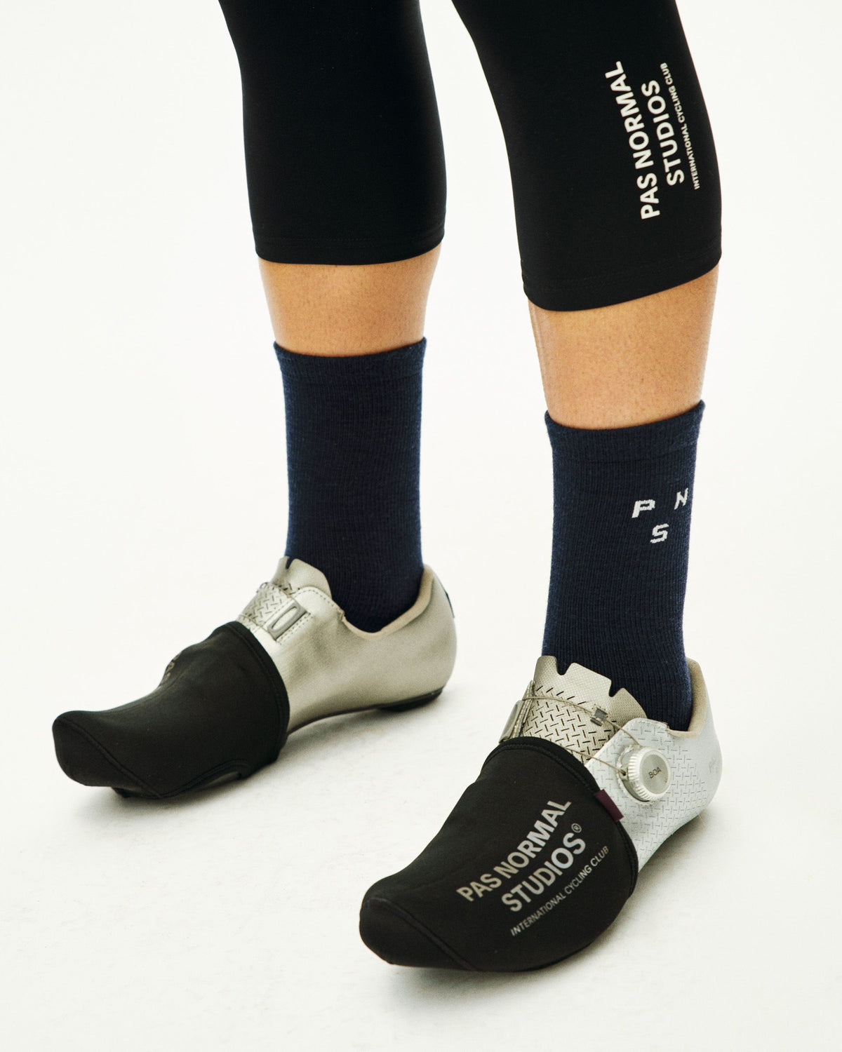 Thermal Wool Socks Navy en uso #Color_Navy