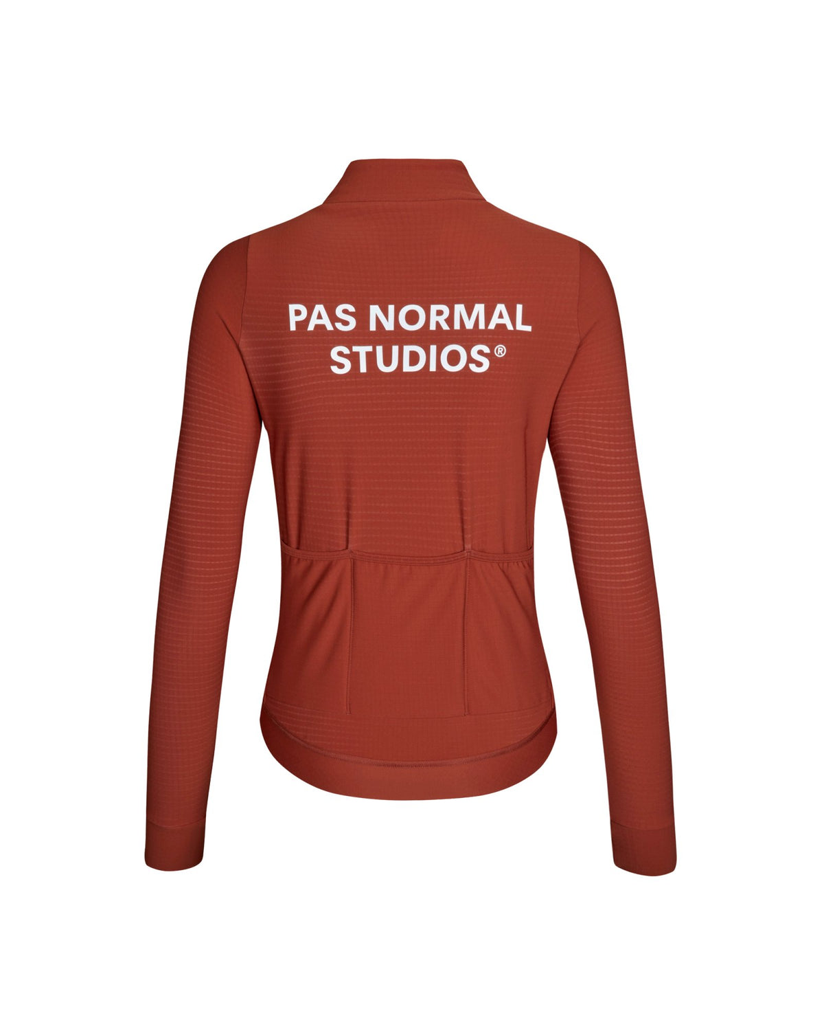 Maillot largo mujer Pas Normal Studios Essential en Brick, bodegón trasero #Color_Brick