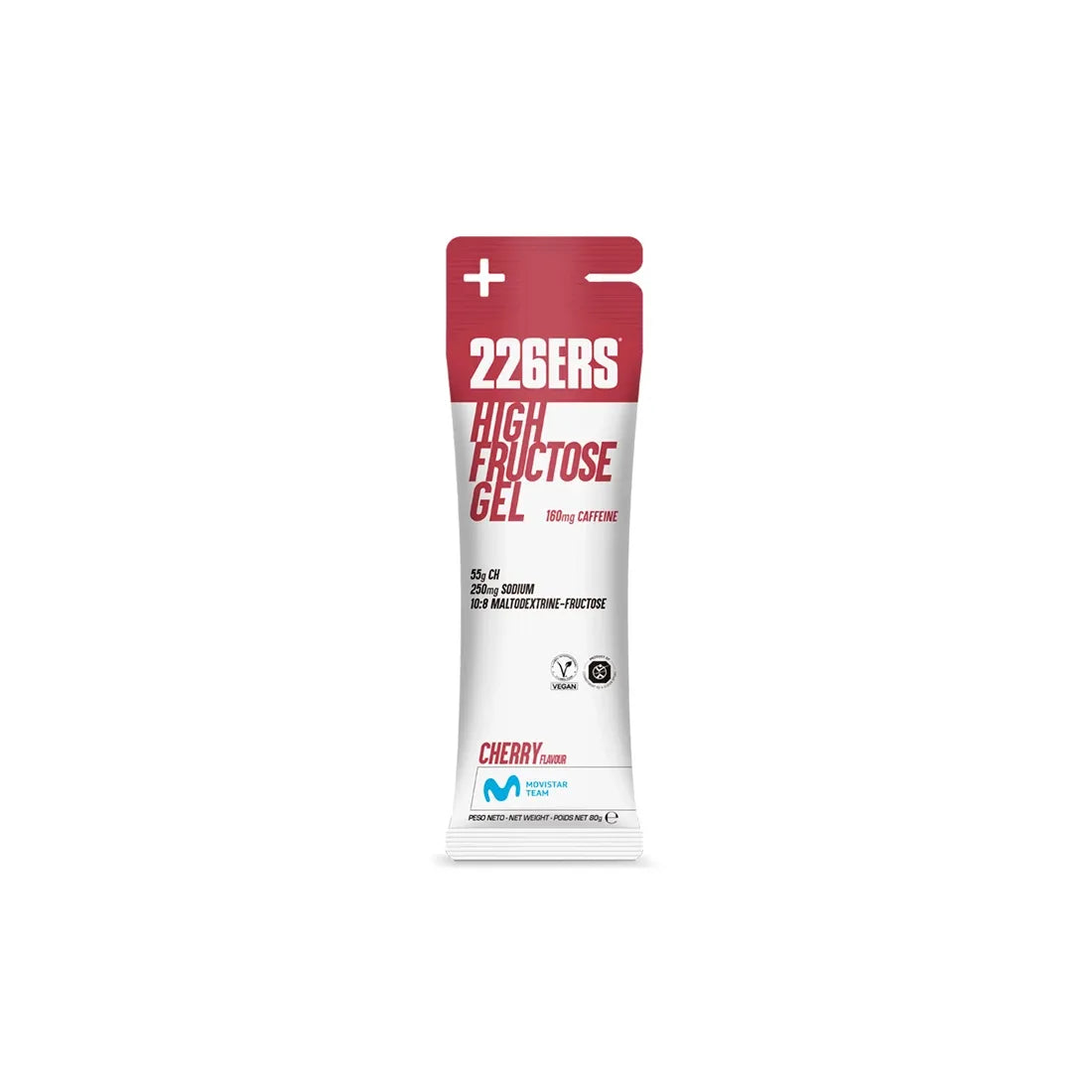 Gel 226ers High Fructose 55g CH Cherry Flavour 160mg Caffeine